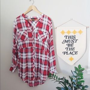 Torrid Plaid Challis Babydoll Tunic